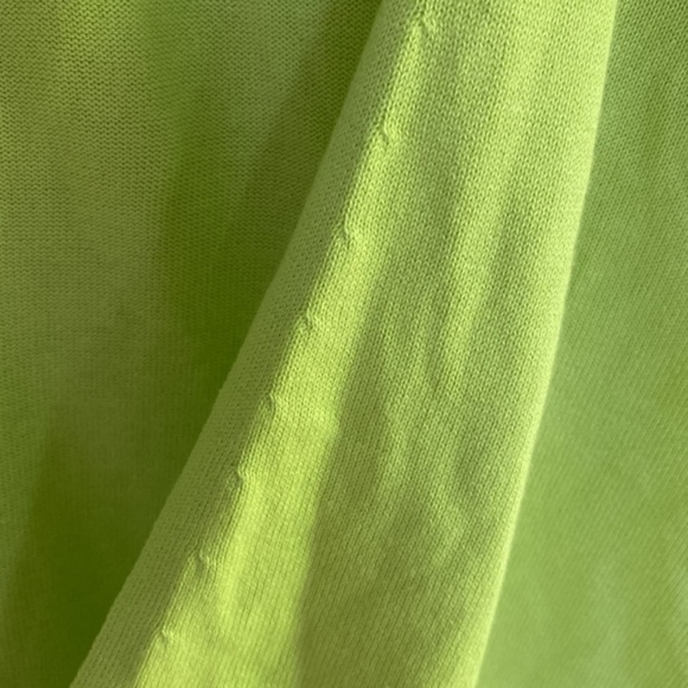 Sara Campbell women’s cashmere blend Draped Open Front Cardigan lime green small - Picture 6 of 6